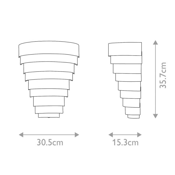 LED Wandleuchte H: 35,7 cm in Messing Antik Alabaster Optik