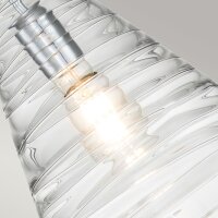 Hängelampe Glas Metall E27 D: 29,5 cm rund FREJA
