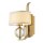 Wandlampe mit LED G9 in Messing Creme Stoffschirm