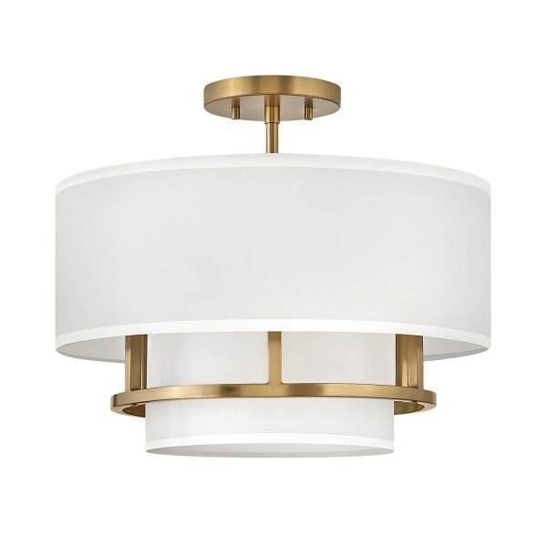 Deckenleuchte rund D: 40,6 cm E14 Modern Metall Stoff
