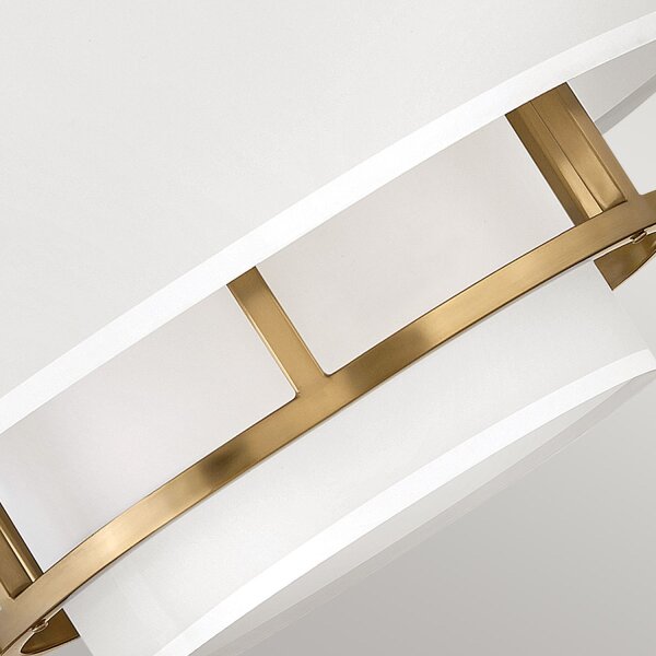 Deckenleuchte rund D: 40,6 cm E14 Modern Metall Stoff