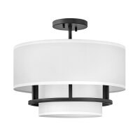 Deckenlampe Stoff Metall &Oslash; 40,6 cm Wei&szlig;...