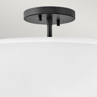 Deckenlampe Stoff Metall Ø 40,6 cm Weiß...