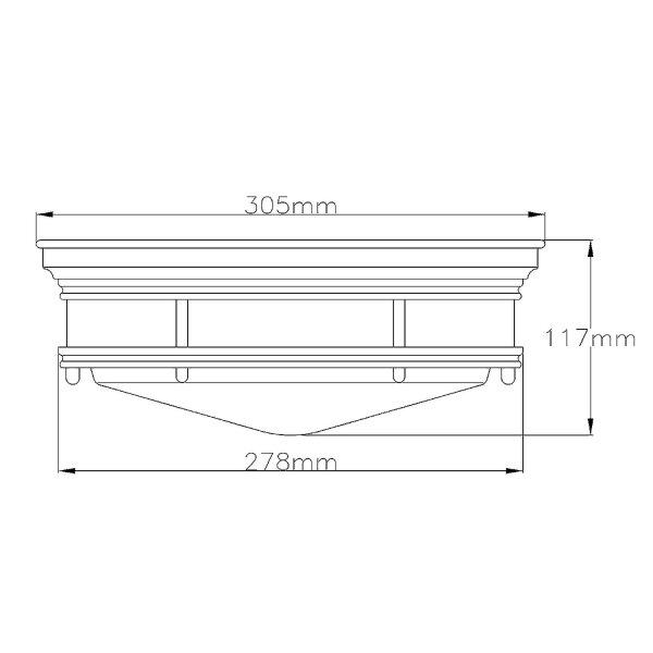 Deckenleuchte rund Ø 30,5 cm IP44 2x E27 Badezimmer