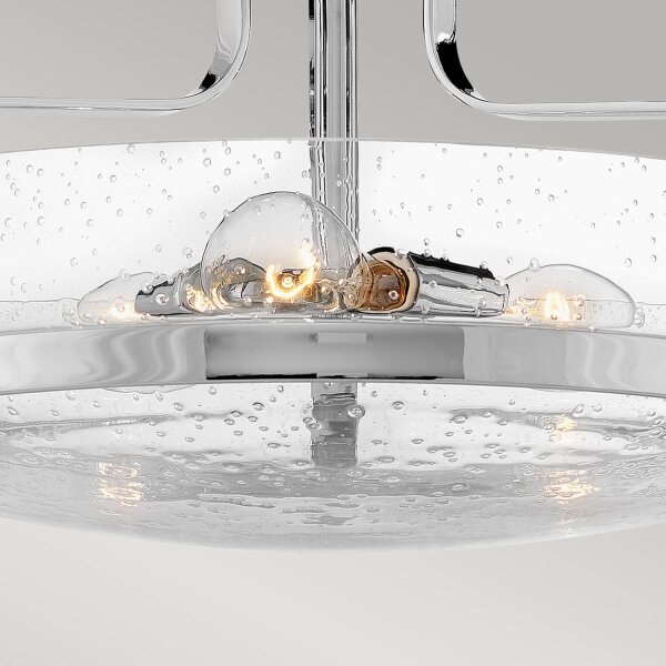 Deckenleuchte Metall Glas E27 rund Ø 45,6 cm 3x E27