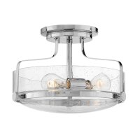 Deckenlampe Metall Glas D: 36,6 cm Chrom 3x E27 Jugendstil