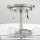 Deckenlampe Metall Glas D: 36,6 cm Chrom 3x E27 Jugendstil