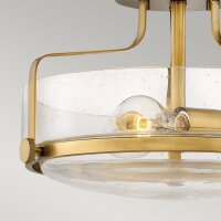 Deckenleuchte rund D: 36,6 cm Metall Regenglas 3x E27
