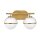 Wandleuchte Badezimmer Kugelschirm IP44 38,1 cm breit 2x E14