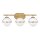 Badlampe Glas Metall E14 IP44 B: 60,6 cm Messing Antik Weiß