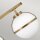 Badlampe Glas Metall E14 IP44 B: 60,6 cm Messing Antik Weiß