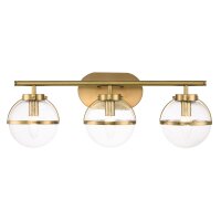 Badezimmerleuchte Wand IP44 60,6 cm lang in Messing Antik