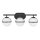 Badezimmerlampe Wand IP44 60,6 cm breit Metall Glas E14