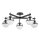 Deckenlampe Bad IP44 81,3 cm breit E14 Schwarz Metall Glas
