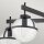 Deckenlampe Bad IP44 81,3 cm breit E14 Schwarz Metall Glas