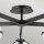 Deckenlampe Bad IP44 81,3 cm breit E14 Schwarz Metall Glas
