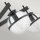 Deckenlampe Bad IP44 81,3 cm breit E14 Schwarz Metall Glas