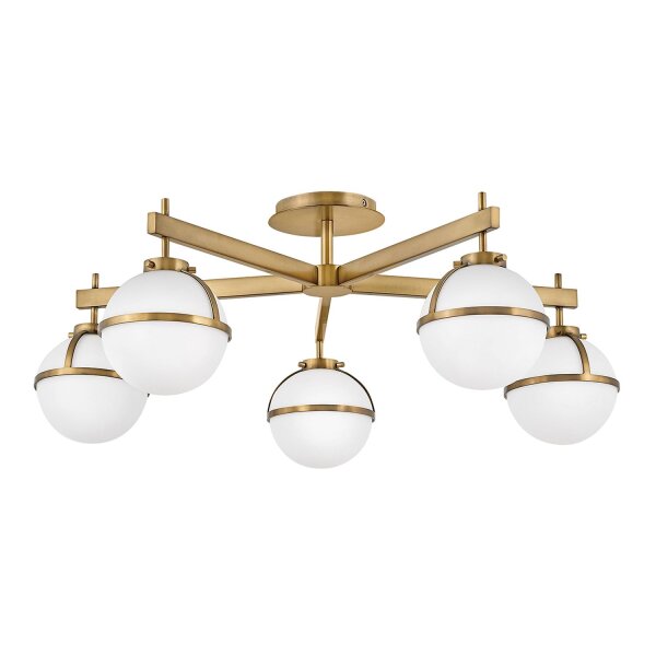 Deckenleuchte Badezimmer IP44 81,3 cm breit Messing Antik Weiß