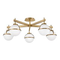 Deckenleuchte Badezimmer IP44 81,3 cm breit Messing Antik...