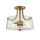 Deckenlampe Glas Schirm Ø 31,3 cm in Messing gebürstet