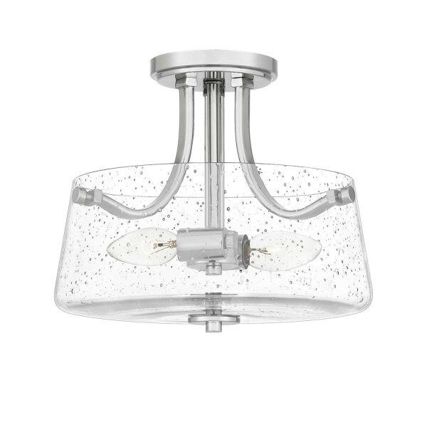 Deckenlampe Jugendstil rund Ø 31,3 cm Nickel Metall Regenglas