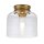 Deckenlampe klein Metall Glas Ø 22,9 cm in Messing brüniert