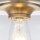 Deckenlampe klein Metall Glas Ø 22,9 cm in Messing brüniert