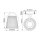 Badezimmerlampe Wand mit LED G9 IP44 16 cm hoch Metall Glas