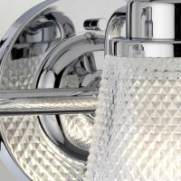 Badezimmerleuchte Wand IP44 54,5 cm breit mit 3x G9 LED