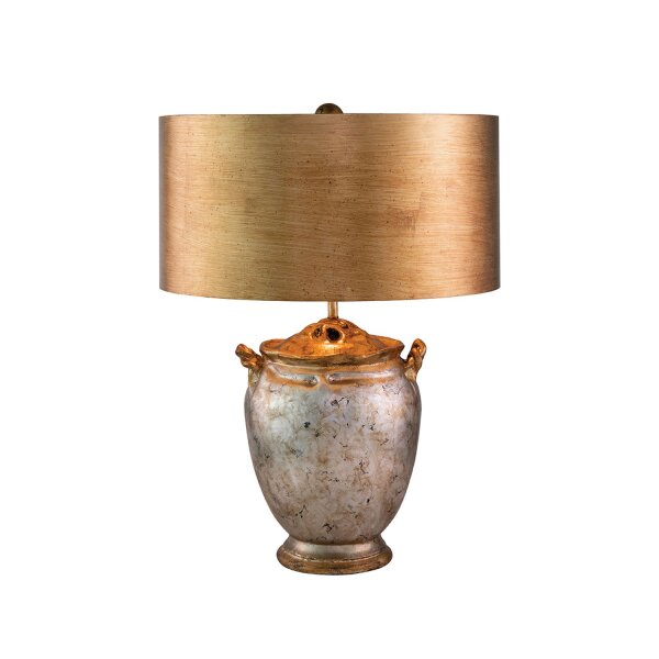 Tischlampe E27 Silber Antik Gold 61 cm hoch Klassisch