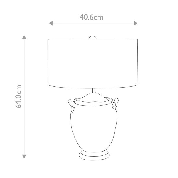 Tischlampe E27 Silber Antik Gold 61 cm hoch Klassisch