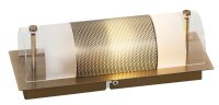 Wandleuchte Glas Metall B: 24 cm klein in Bronze