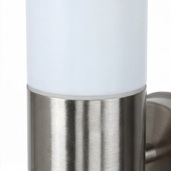 Außenwandleuchte Edelstahl Silber Ø8cm H:34cm
