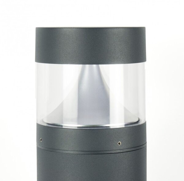 LED Pollerleuchte Aluminium in Dunkelgrau IP65 98 cm