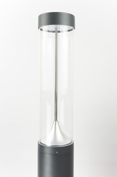 Dunkelgraue LED Wegeleuchte Aluminium IP65 3000 cm XXL