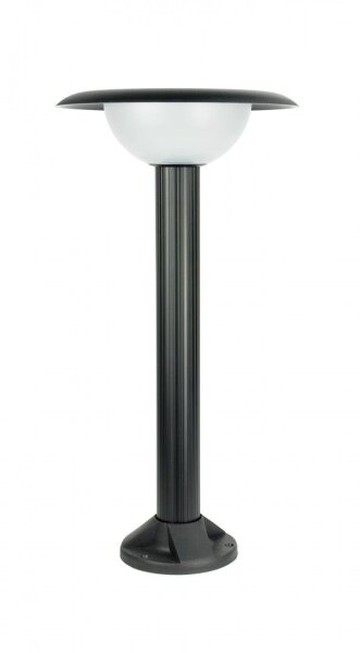Schwarze Wegeleuchte E27 IP65 63 cm hoch blendarm