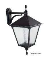Außenwandlampe Aluminium Glas H:72 cm IP43 E27 Laterne