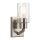 Wandleuchte Glas Metall 25,5 cm hoch in Grau Antik Silber