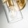 Wandleuchte Metall Glas H: 29,2 cm in Messing gebürstet E27