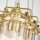 Pendelleuchte Metall Glas 6x E27 in Messing verstellbar