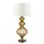 Tischleuchte DORUTI in Gold Wei&szlig; &Oslash;41cm H84cm Lampe
