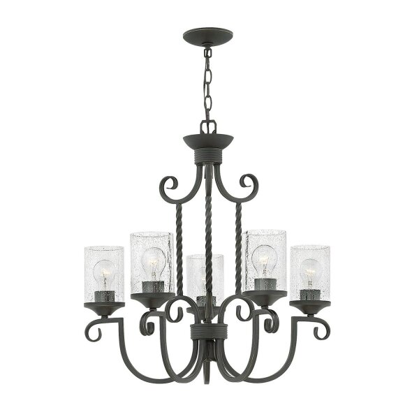 Kronleuchter Rustikal Glas Metall B: 63,5 cm H: max. 230 cm