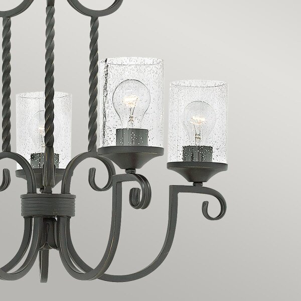 Kronleuchter Rustikal Glas Metall B: 63,5 cm H: max. 230 cm