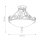 Deckenleuchte Glas Metall Kristall Ø 39,2 cm rund 2x E27