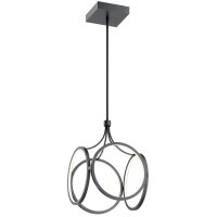 Hängelampe LED Metall B: 35,6 cm 3000 K Schwarz