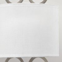 Wandleuchte Metall Stoff Glas 51,5 cm hoch 5x E14 elegant