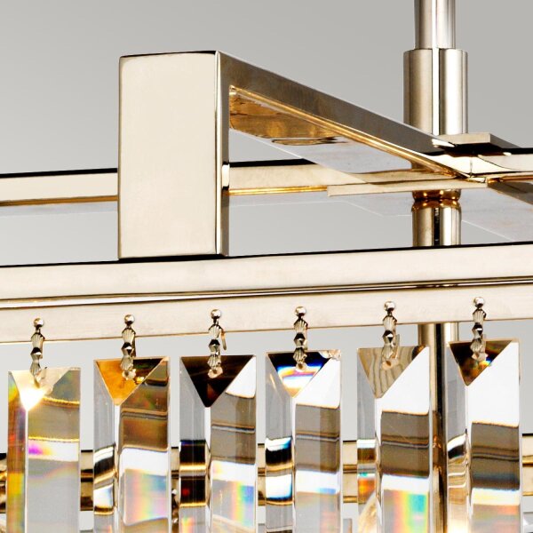 Hängeleuchte Kristall 4x E27 47 cm breit höhenverstellbar