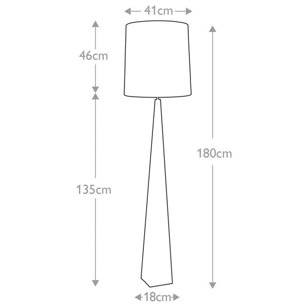 Stehleuchte 181 cm Schwarz Weiß E27 Metall Stoff Modern