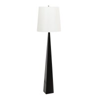 Stehleuchte 181 cm Schwarz Wei&szlig; E27 Metall Stoff...