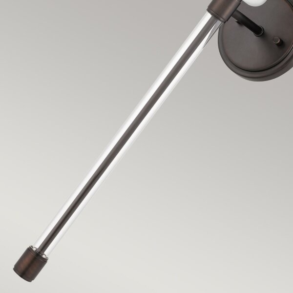 Wandlampe Stoff Metall 67,6 cm hoch Modern Bronze Antik Weiß